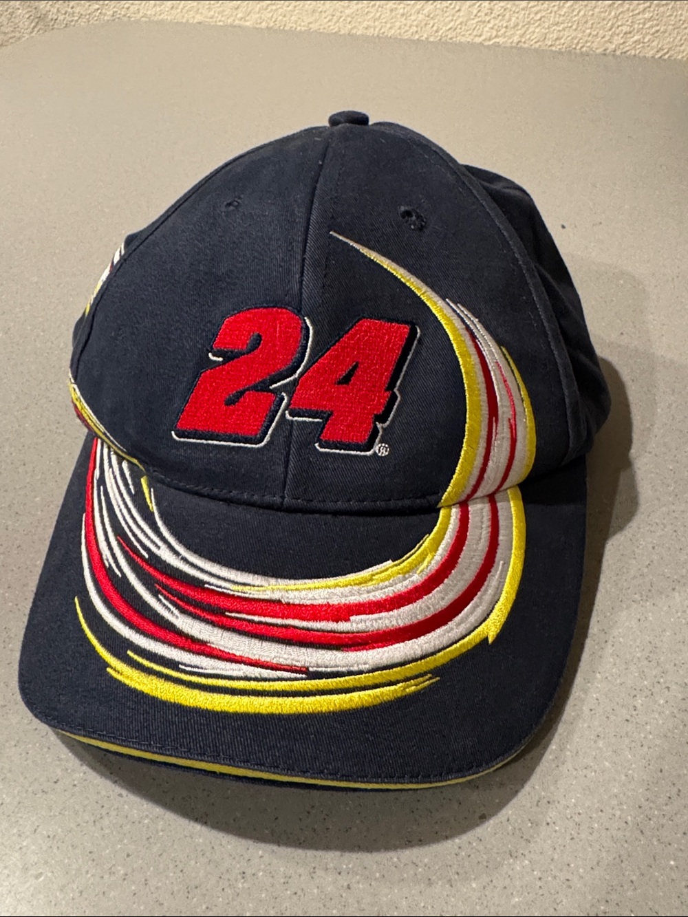 Vintage Nascar 24 Cap with Red & Yellow Accents Never Worn